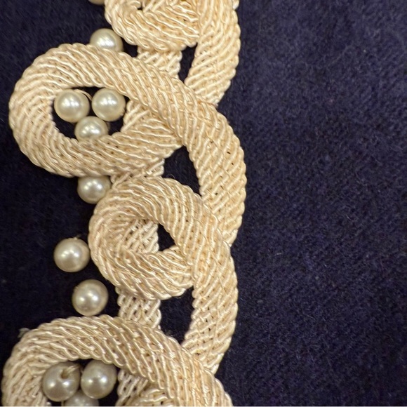 Hadley Vintage Women’s 100% Cashmere Handmade Navy Cardigan Sweater  Sz M - Picture 9 of 15